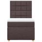Preview: Boxspringbett mit Matratze Dunkelbraun 100x200 cm Stoff