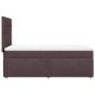 Preview: Boxspringbett mit Matratze Dunkelbraun 100x200 cm Stoff