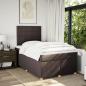 Preview: Boxspringbett mit Matratze Dunkelbraun 120x200 cm Stoff