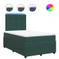 Preview: Boxspringbett mit Matratze Dunkelgrün 120x200 cm Samt
