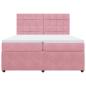 Preview: Boxspringbett mit Matratze Rosa 200x200 cm Samt