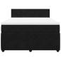 Preview: Boxspringbett mit Matratze Schwarz 140x190 cm Samt