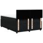 Preview: Boxspringbett mit Matratze Schwarz 140x190 cm Samt