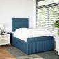 Preview: Boxspringbett mit Matratze Dunkelblau 120x200 cm Samt