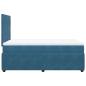 Preview: Boxspringbett mit Matratze Dunkelblau 120x200 cm Samt
