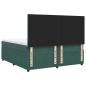 Preview: Boxspringbett mit Matratze Dunkelgrün 200x200 cm Samt