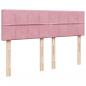 Preview: Boxspringbett mit Matratze Rosa 140x190 cm Samt
