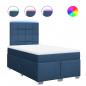 Preview: Boxspringbett mit Matratze Blau 120x200 cm Stoff