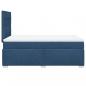 Preview: Boxspringbett mit Matratze Blau 120x200 cm Stoff