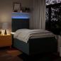Preview: Boxspringbett mit Matratze Blau 120x200 cm Stoff