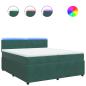 Preview: Boxspringbett mit Matratze Dunkelgrün 200x200 cm Samt