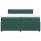 Preview: Boxspringbett mit Matratze Dunkelgrün 200x200 cm Samt