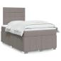 Preview: ARDEBO.de - Boxspringbett mit Matratze Taupe 120x190 cm Stoff