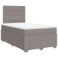 Preview: Boxspringbett mit Matratze Taupe 120x190 cm Stoff