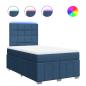 Preview: Boxspringbett mit Matratze Blau 120x190 cm Stoff