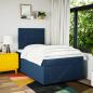 Preview: Boxspringbett mit Matratze Blau 120x190 cm Stoff