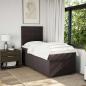 Preview: Boxspringbett mit Matratze Dunkelbraun 100x200 cm Stoff