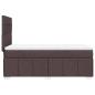 Preview: Boxspringbett mit Matratze Dunkelbraun 100x200 cm Stoff