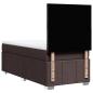 Preview: Boxspringbett mit Matratze Dunkelbraun 100x200 cm Stoff