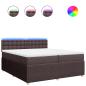 Preview: Boxspringbett mit Matratze Dunkelbraun 200x200 cm Stoff