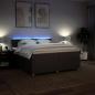 Preview: Boxspringbett mit Matratze Dunkelbraun 200x200 cm Stoff