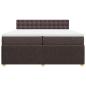 Preview: Boxspringbett mit Matratze Dunkelbraun 200x200 cm Stoff