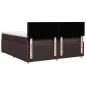 Preview: Boxspringbett mit Matratze Dunkelbraun 200x200 cm Stoff