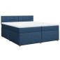Preview: Boxspringbett mit Matratze Blau 200x200 cm Stoff