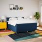 Preview: Boxspringbett mit Matratze Blau 200x200 cm Stoff