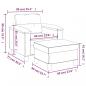Preview: Sessel mit Hocker Grau 60 cm Kunstleder