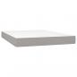 Preview: Boxspringbett mit Matratze Hellgrau 140x190 cm Stoff
