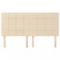 Preview: Kopfteile 4 Stk. Creme 100x5x78/88 cm Stoff