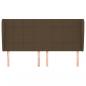 Preview: Kopfteil mit Ohren Dunkelbraun 203x23x118/128 cm Stoff