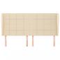 Preview: Kopfteil mit Ohren Creme 203x23x118/128 cm Stoff
