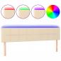Preview: LED Kopfteil Creme 200x5x78/88 cm Stoff