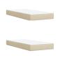 Preview: Boxspringbett mit Matratze Creme 200x200 cm Stoff