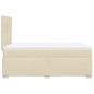 Preview: Boxspringbett mit Matratze Creme 120x190 cm Stoff