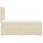 Preview: Boxspringbett mit Matratze Creme 120x200 cm Stoff