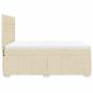 Preview: Boxspringbett mit Matratze Creme 160x200 cm Stoff