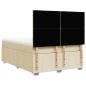 Preview: Boxspringbett mit Matratze Creme 160x200 cm Stoff