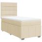 Preview: ARDEBO.de - Boxspringbett mit Matratze Creme 100x200 cm Stoff