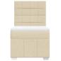 Preview: Boxspringbett mit Matratze Creme 100x200 cm Stoff