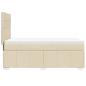 Preview: Boxspringbett mit Matratze Creme 100x200 cm Stoff