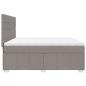 Preview: Boxspringbett mit Matratze Taupe 200x200 cm Stoff