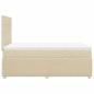 Preview: Boxspringbett mit Matratze Creme 120x190 cm Stoff