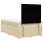Preview: Boxspringbett mit Matratze Creme 120x190 cm Stoff