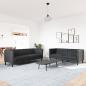 Preview: 2-tlg. Chesterfield-Sofa-Set Schwarz Kunstleder
