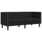 Preview: 2-tlg. Chesterfield-Sofa-Set Schwarz Kunstleder