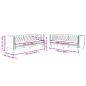 Preview: 2-tlg. Chesterfield-Sofa-Set Schwarz Kunstleder