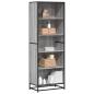 Preview: ARDEBO.de - Bücherregal Grau Sonoma 60x35x170,5 cm Holzwerkstoff